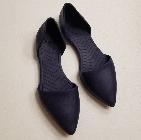 Native 6 Audrey Dark Navy Blue D'orsay Flats